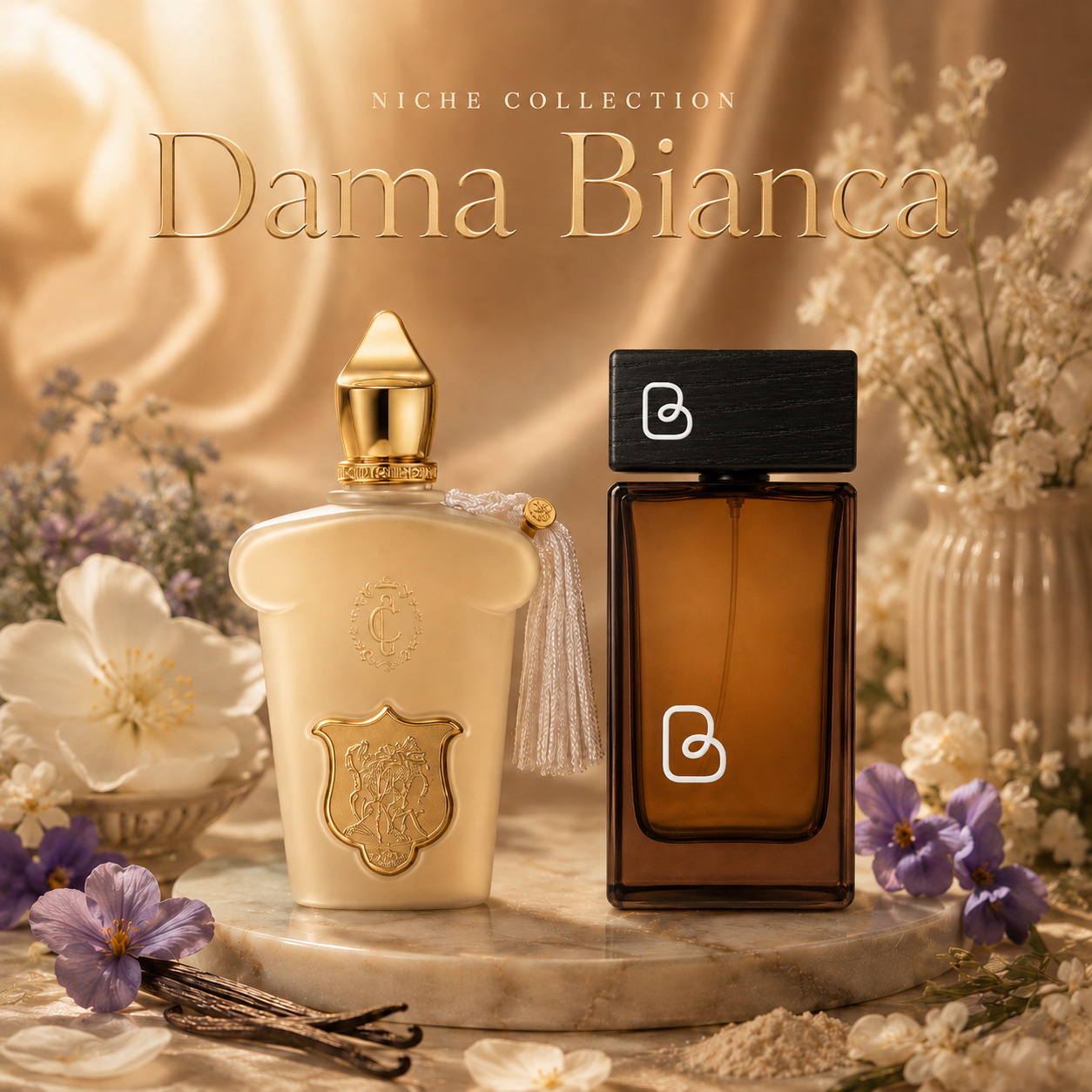 Dama Bianca with BAZIC bottle - Niche Collection