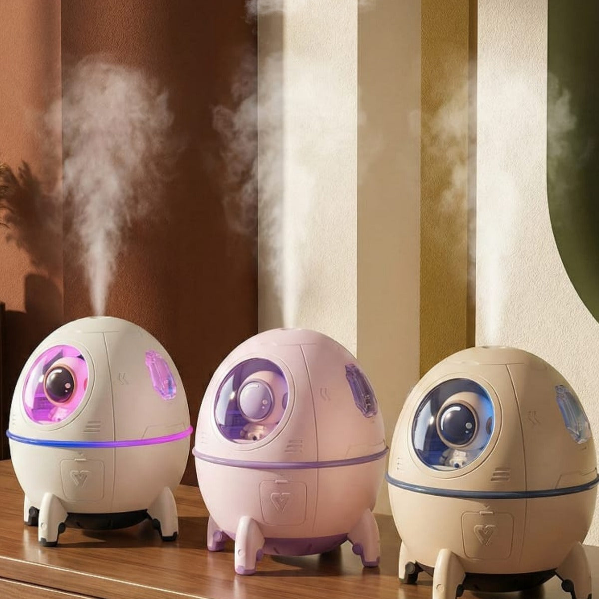 Space Pod Humidifier in three colors