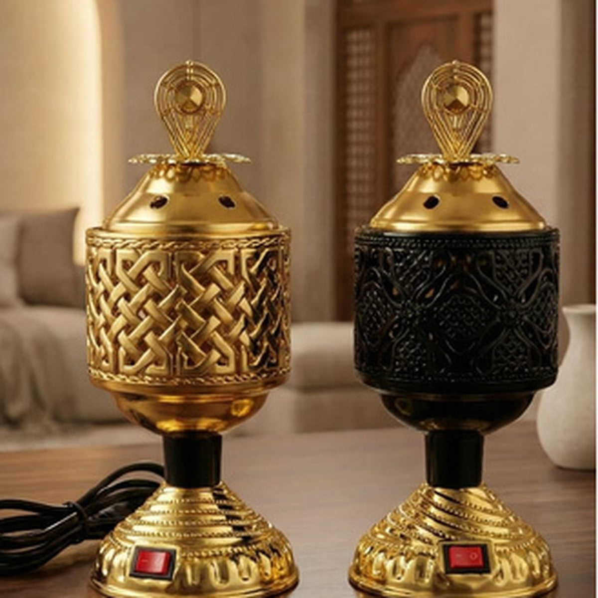 Electric metal incense burner
